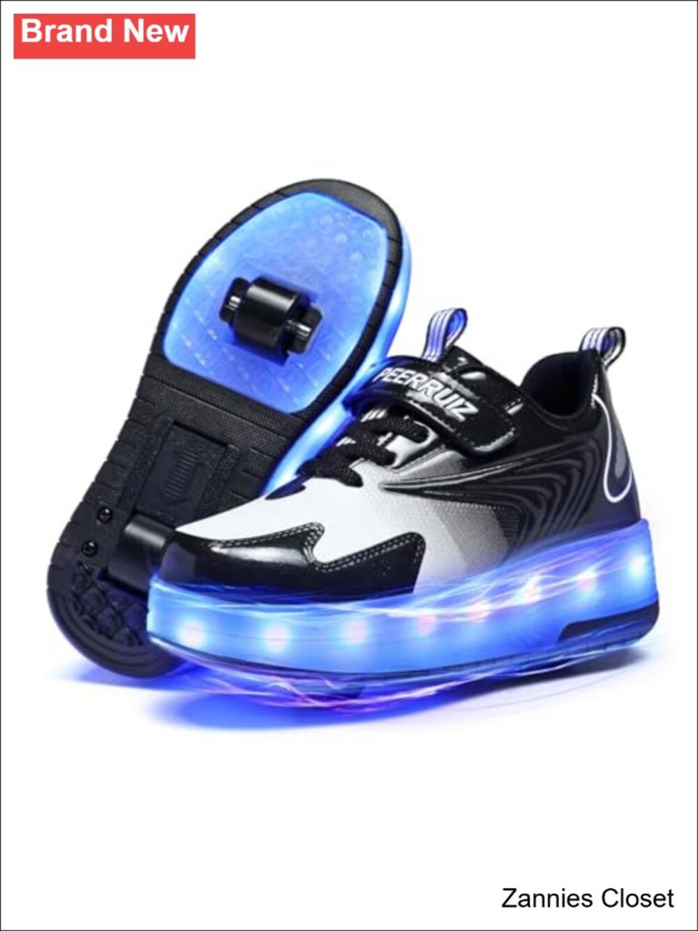✨ Kids Light-Up Roller Shoes 4-in-1 USB Rechargeable LED Sneakers for School